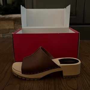 Swedish Hasbeens Ann Low Sandals size 39 brown